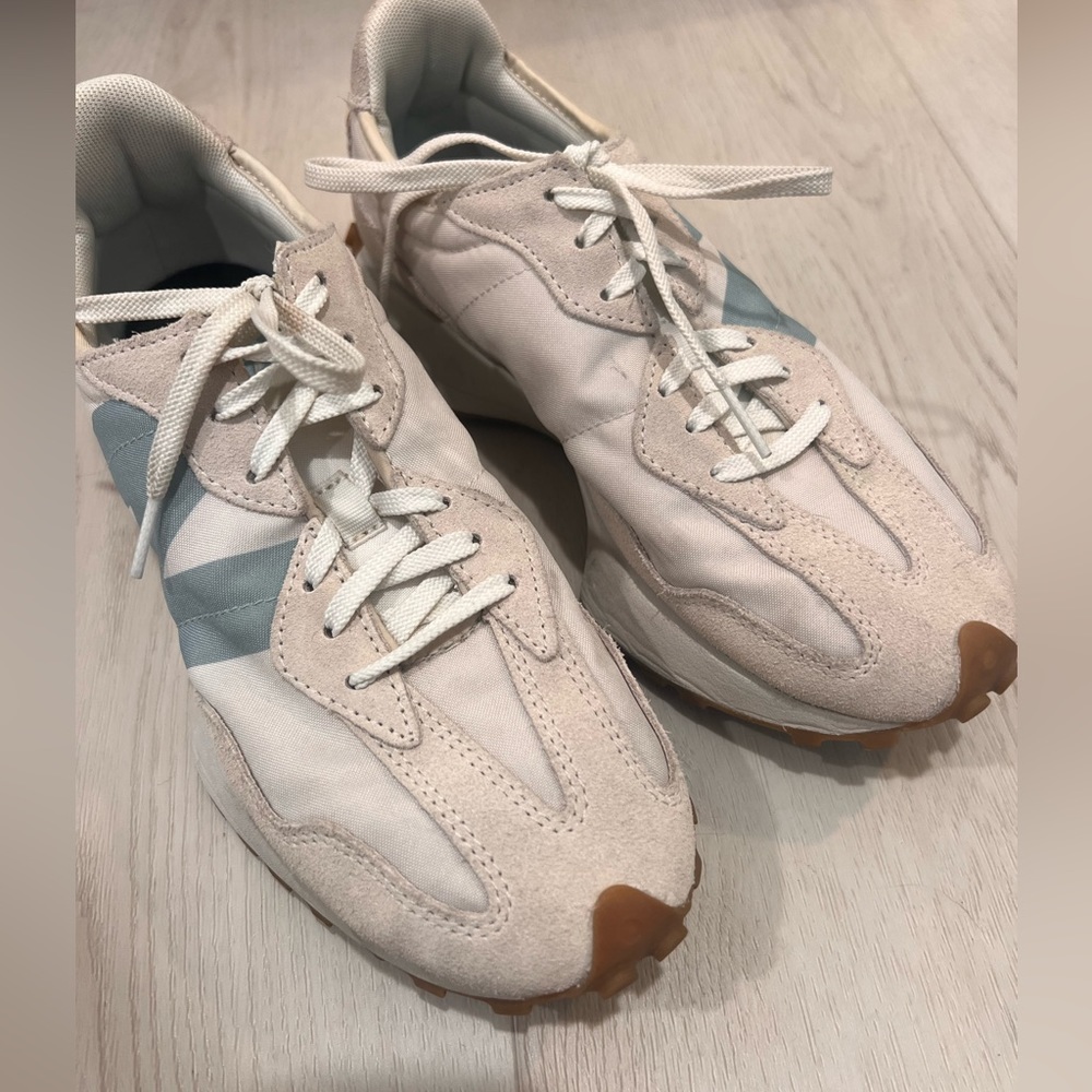 New Balance 327 Classic Trainers Moonbeam - Picture 3 of 3